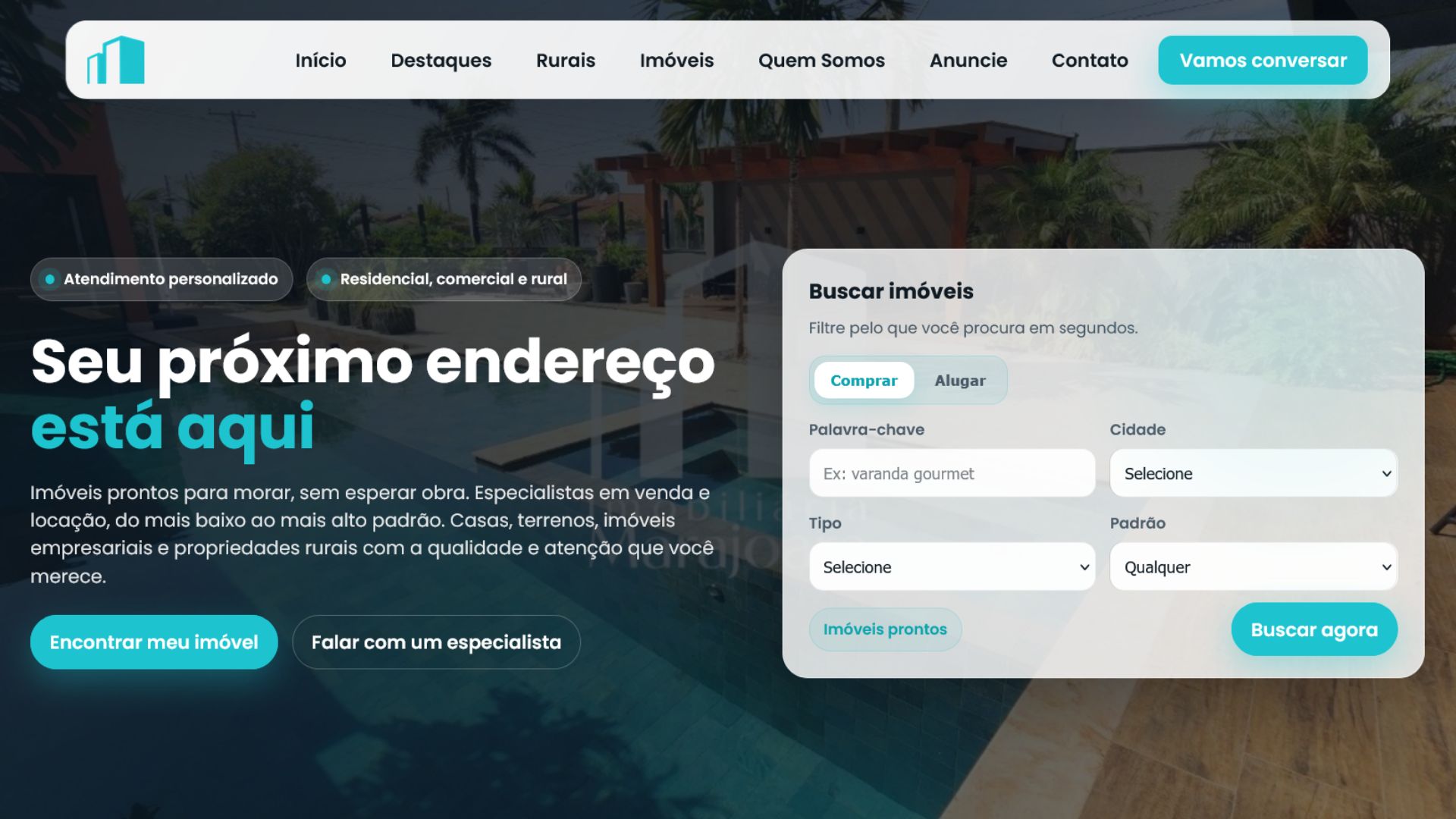 Preview do site Imob. Marajoara